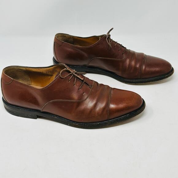 Salvatore Ferragamo Oxford Cap Toe Italian Leather Shoes - Picture 5 of 15